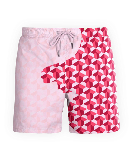 Geometric Pink | Swim Shorts